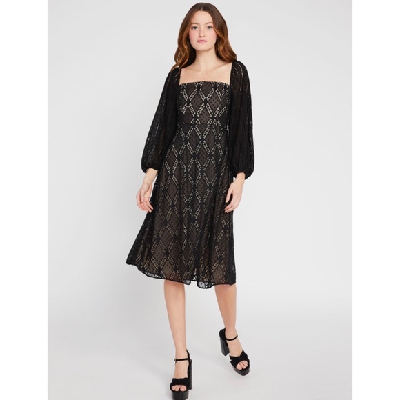 Alice & Olivia Square Neck Midi Dress - Picture 5 of 6